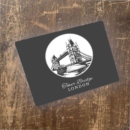 Drawing London Bridge England - Metal Advertising Wall Sign