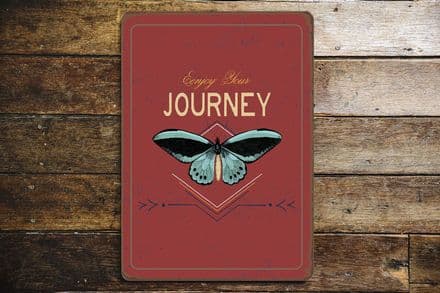 Enjoy Your Jouney - Kitchen Pub Home Bar - Metal Sign Plaque