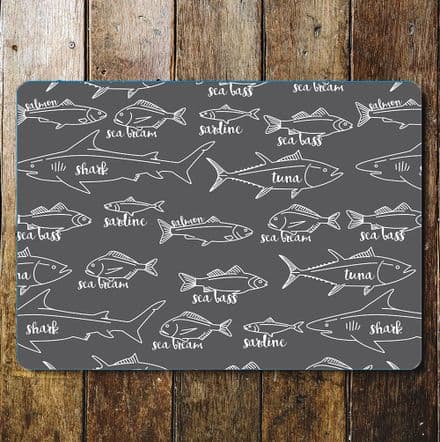 Fish Types - Metal Sign Plaque