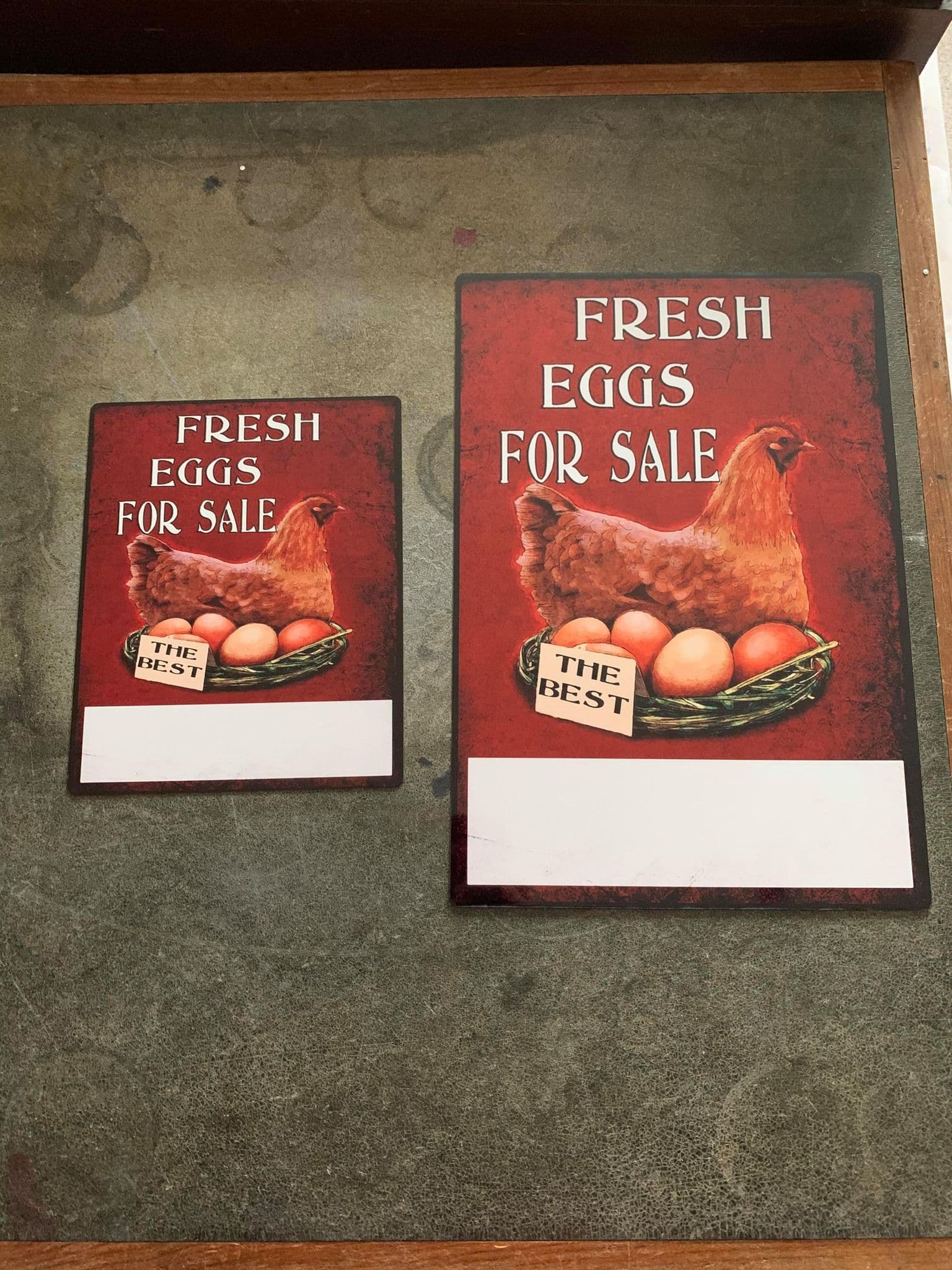 Fresh Eggs For Sale Chicken Metal Travel Wall Sign
