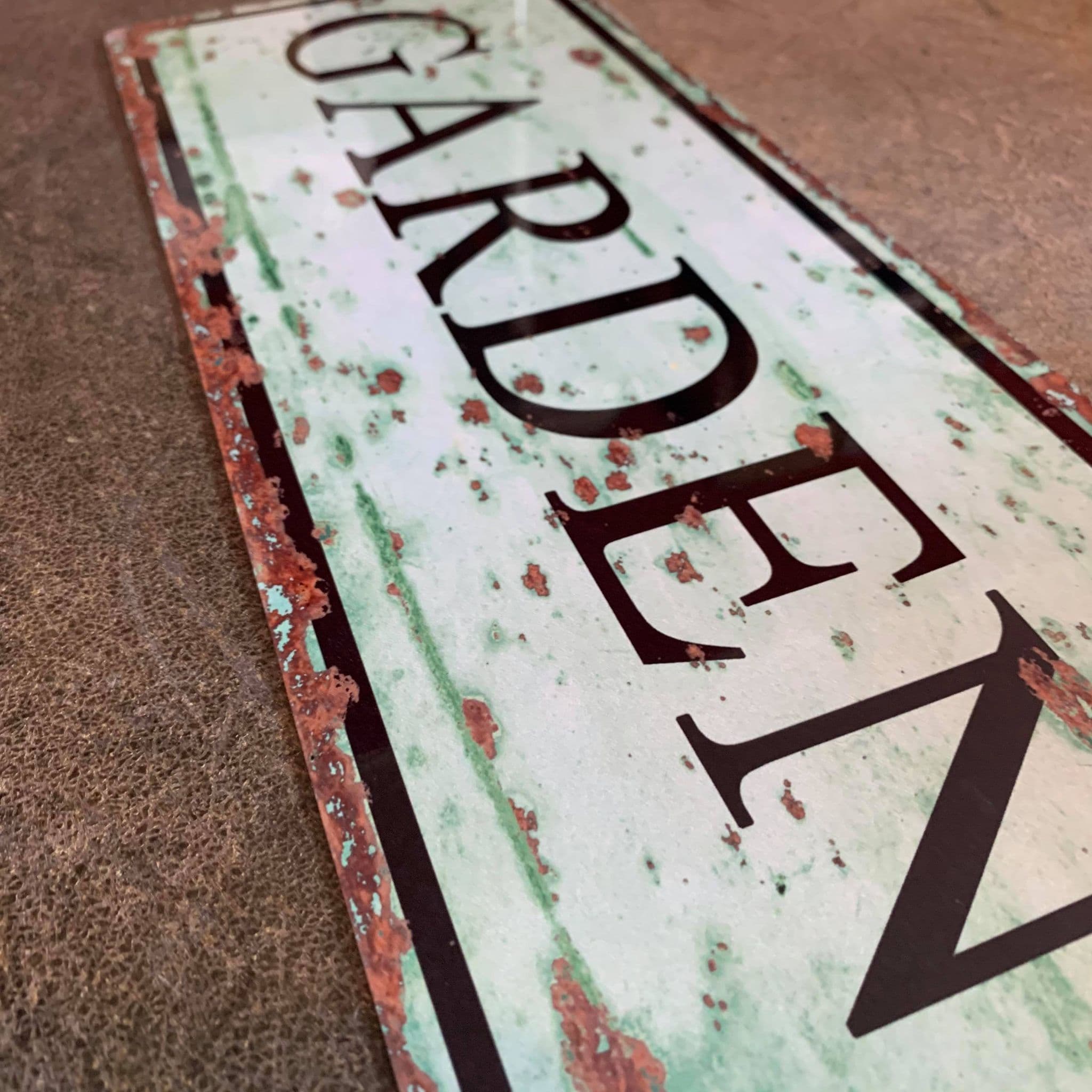 Garden Door Sign Metal Art Wall Sign