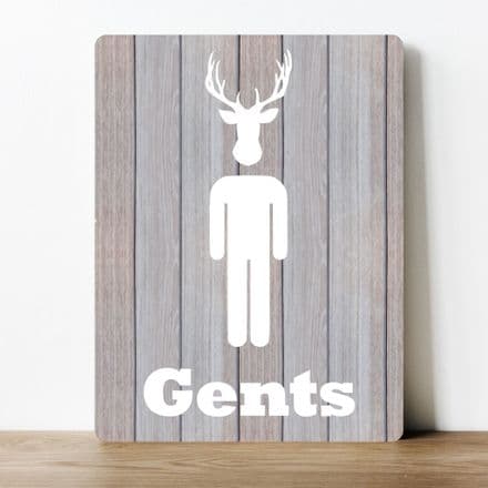 gents bathroom, stag Metal Wall Sign