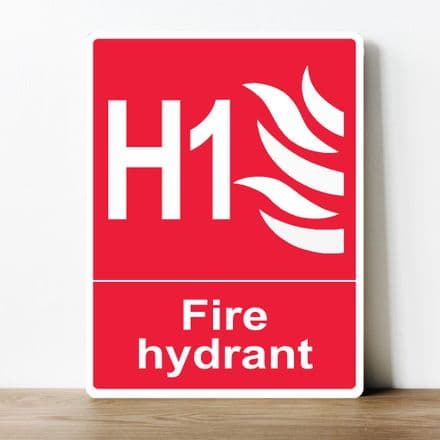 H1 FIRE HYFRANT information Metal Wall Sign