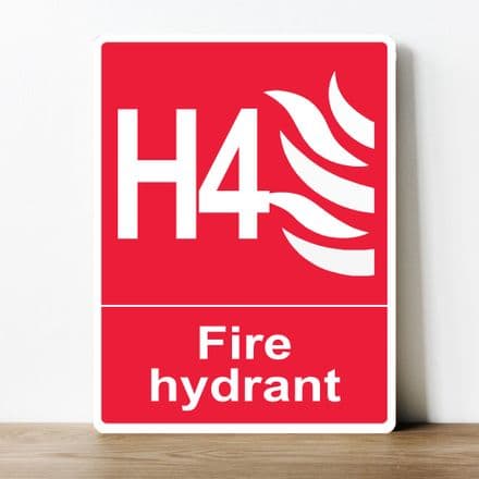 H4 FIRE HYFRANT information Metal Wall Sign