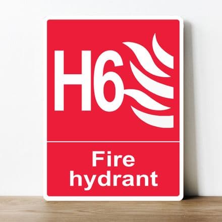 H6 FIRE HYFRANT information Metal Wall SigN