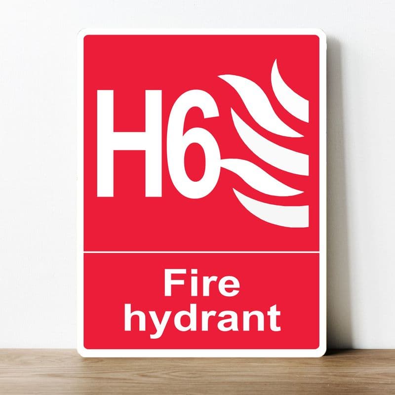 H6 FIRE HYFRANT   information Metal Wall SigN