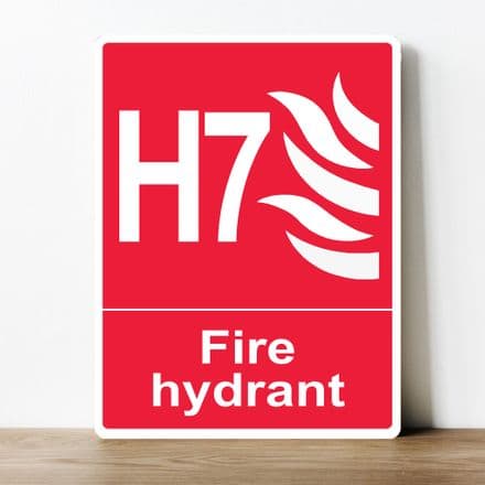H7 FIRE HYFRANT information Metal Wall Sign
