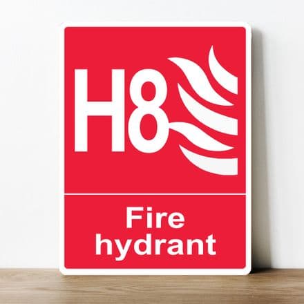 H8 FIRE HYFRANT information Metal Wall Sign