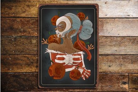 Halloween Sexy skeleton - Metal Vintage Wall Sign