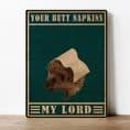 Hedgehog Your Butt Napkins My Lady Lord Bathroom Toilet - Metal Plaque Wall Sign