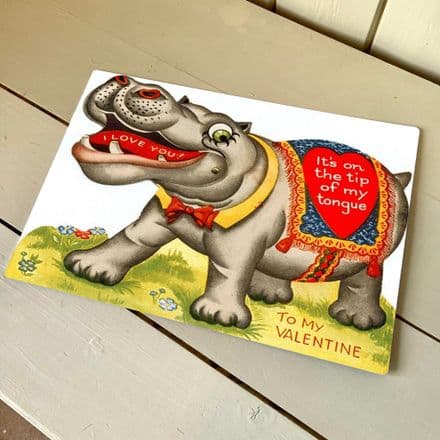 Hipo its on the tip of my tounge Valentine , Metal Travel Wall Sign