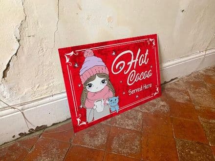 Hot Coco Chocolate - Metal Vintage Wall Sign