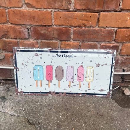 Ice Cream 24 Metal Wall Sign