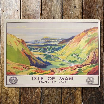 Isle Of Man Travel By LMS - Metal Travel Wall Sign