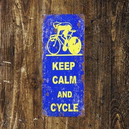 Keep Calm And Cycle - Bike - Metal Vintage Wall Sign