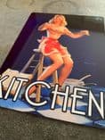 Kitchen Door Sign Personalised With Any Name / Text - Pin Up Girl In Kitchen - Metal Sign