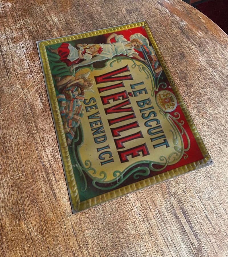 Le Biscuit Vieville Mirror  - Mirroed Metal Wall Sign