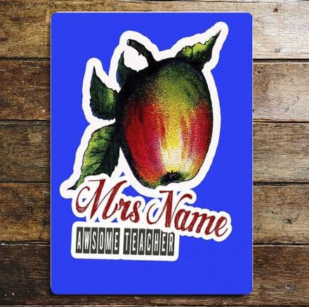 Leaving Present Awsome Teacher personlised - Metal Humour Wall Sign