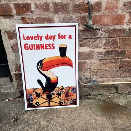 Lovely Day For A Guinness Toucan - Metal Advertising Wall Sign