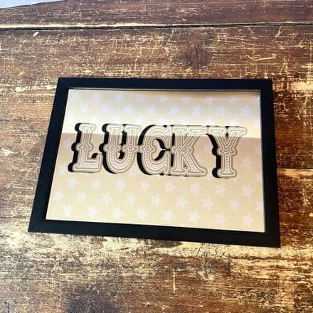 Lucky Mirror - Mirroed Metal Wall Sign