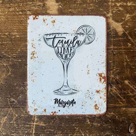 Margarital Cocktail Metal Sign Plaque