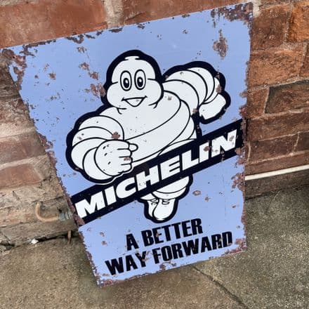 Michelin A Better Way Forward Tires - Metal Vintage Wall Sign