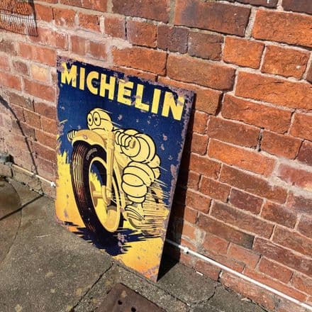 Michelin motorcycle Motor Bike Tires - Metal Vintage Wall Sign