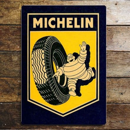 Michelin Tires Black - Metal Advertising Wall Sign