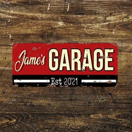Name Garage Personlised Custom Your Any Text Metal Long Sign Plaque