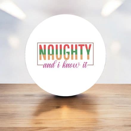 Naughty and i know it humour christmas Metal Street Sign Wall Sign
