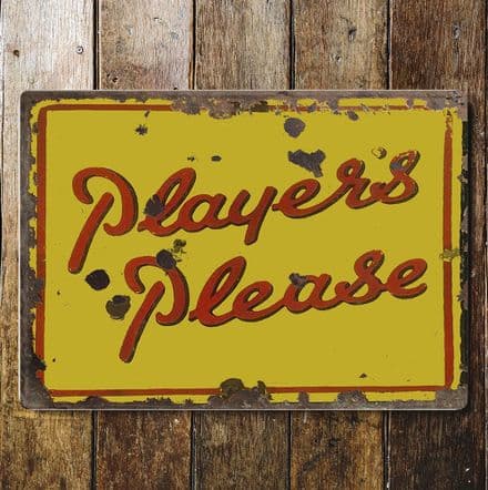 Navy Player Please Yellow Sailor Metal Sign Plaque