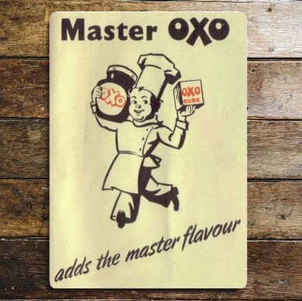 Oxo Cube Master Oxo - Metal Advertising Wall Sign
