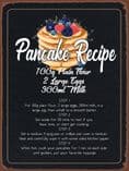 pancake recipe - Kitchen Pub Home Bar - Metal Sign Plaque
