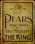 Pears Soap Makers To His Majesty The King - Metal Advertising Wall Sign