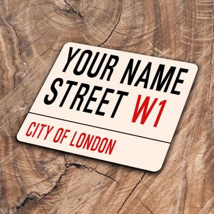 Personalised Your Name London Street Sign - Metal Street Sign Wall Sign