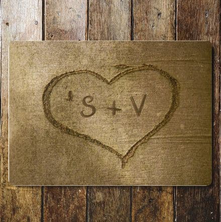 Personalised Your Name , Tree engraved - Metal Art Wall Sign (1)