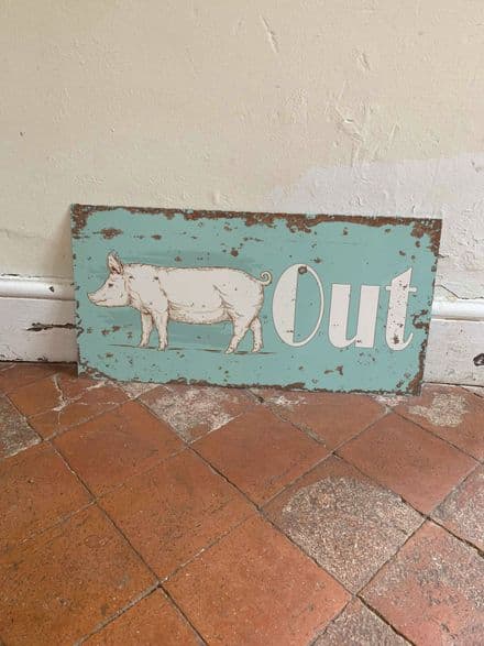 Pig Out - Kitchen Metal Wall Sign