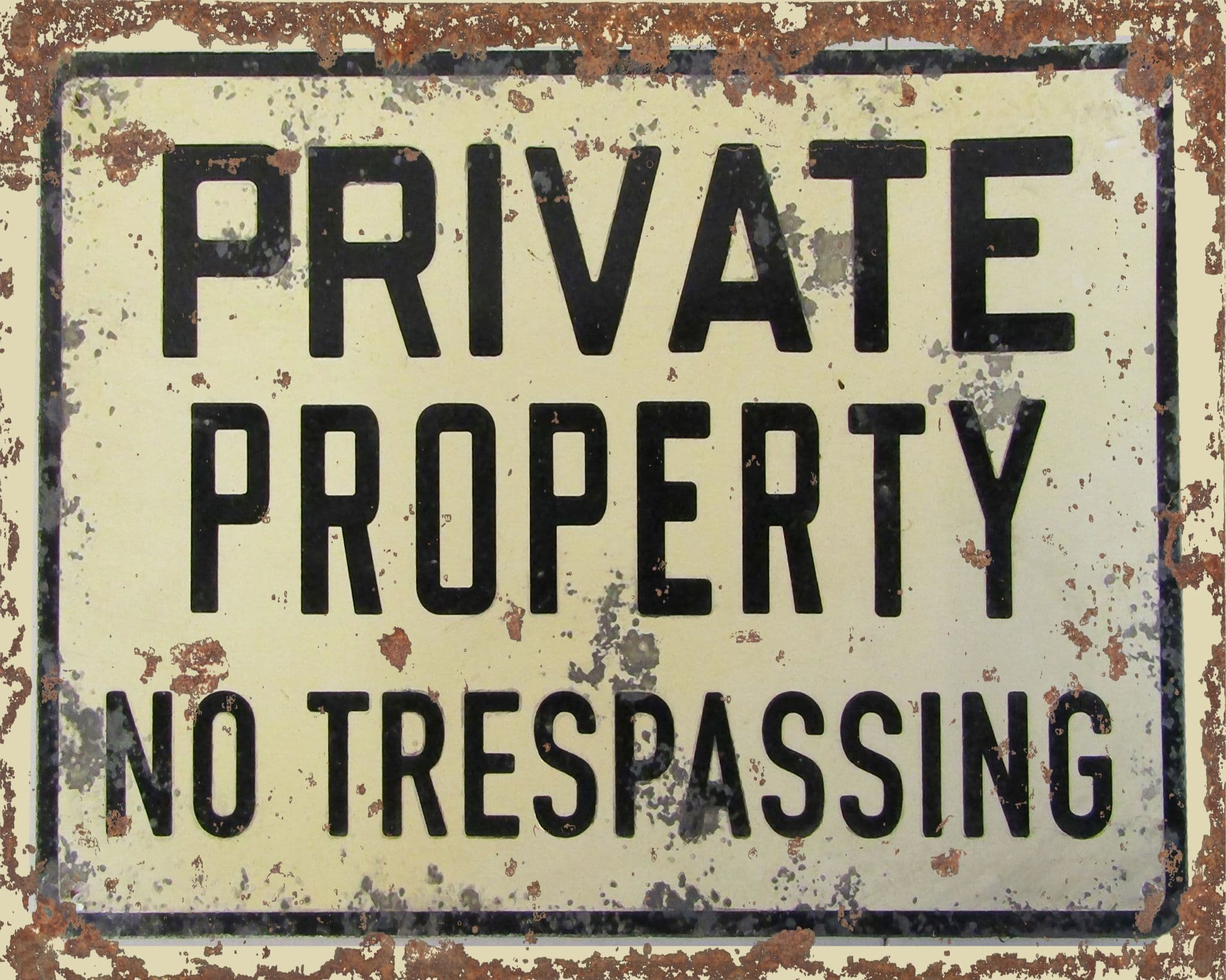 Private Property Plaque Private Property No Trespassing Cast Iron Sign