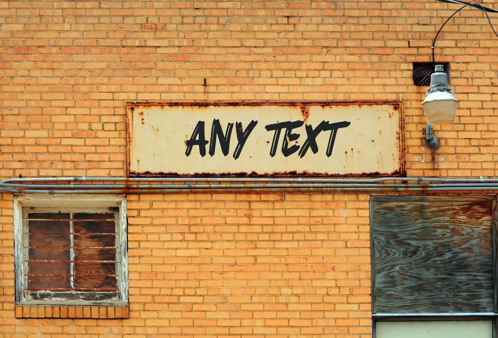 Rust Personlised Custom Your Any Text Metal Long Sign Plaque