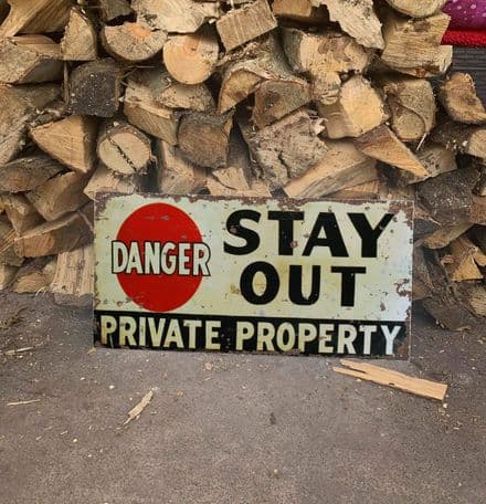 Stay Out Private Property 24 Metal Wall Sign