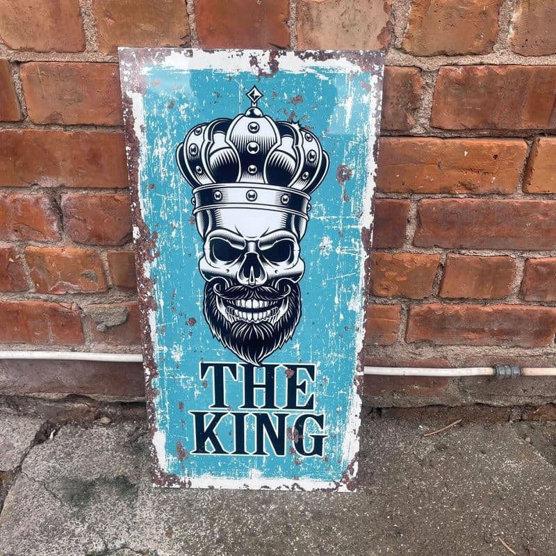 The King Skull - Metal Wall Sign