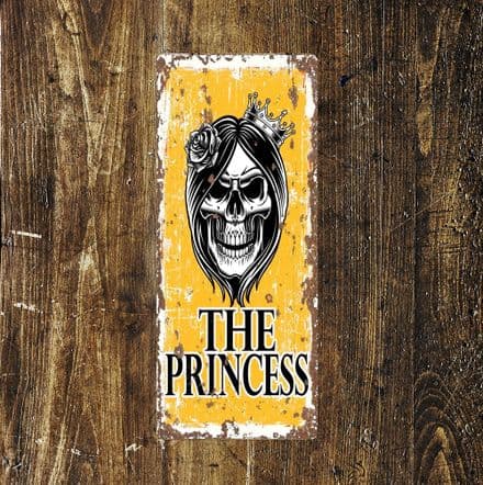 The Princess Skull - Metal Wall Sign