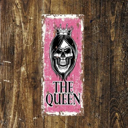 The Queen Skull - Metal Wall Sign