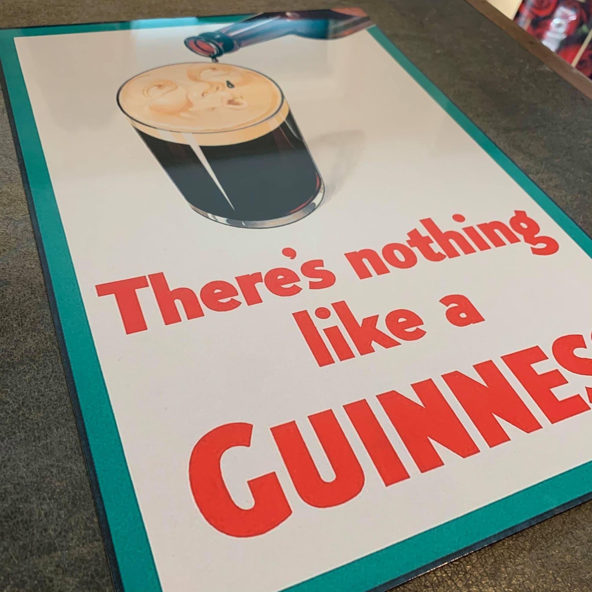 Plaque Métal émaillé Guinness 29x44 Cm – "There's Nothing Like A Guinness" Neuve
