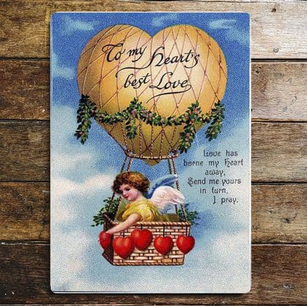 To my heart best love balloon valentines, Metal Travel Wall Sign