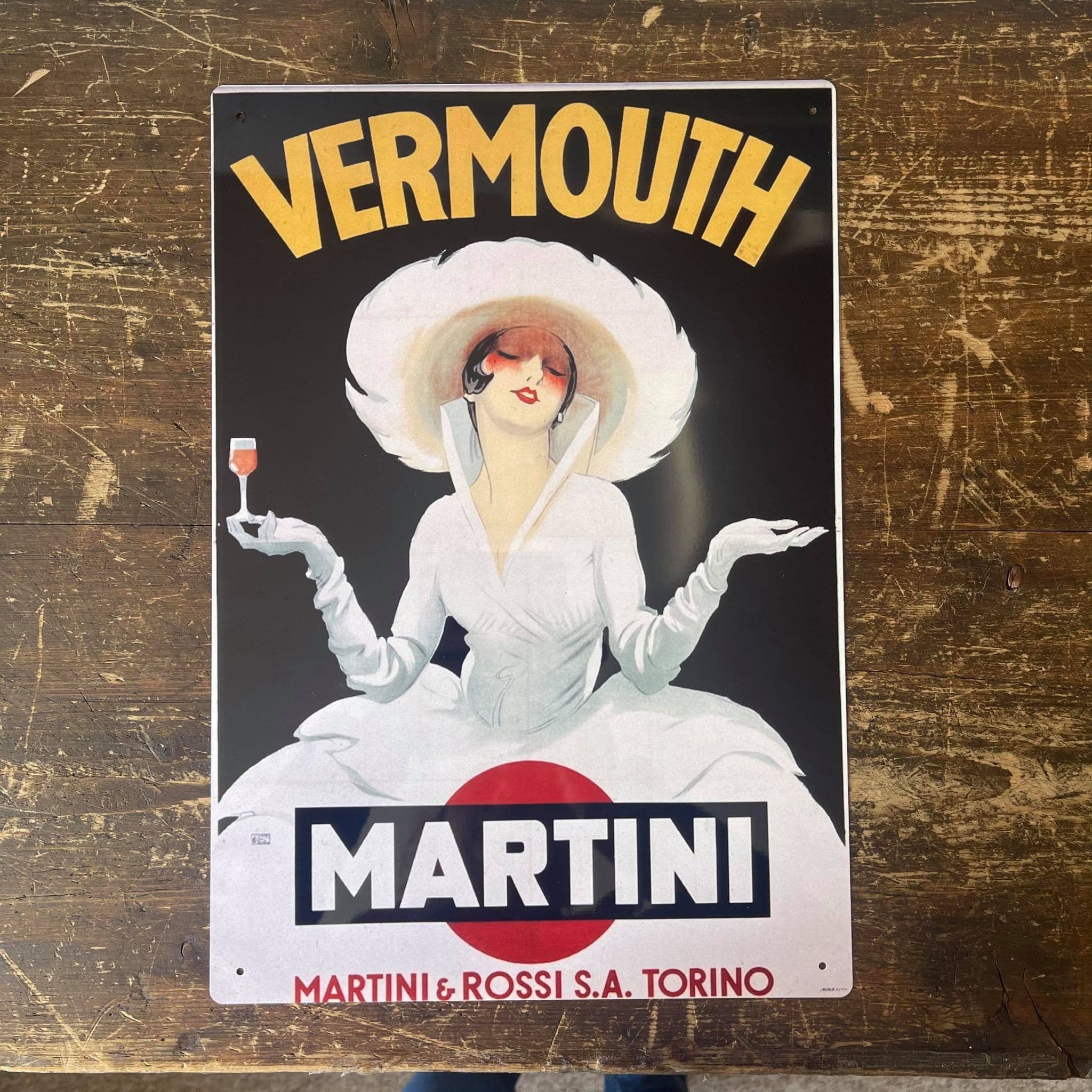 Vermouth Martini Drink - Metal Advertising Wall Sign