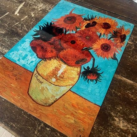 Vincent Van Gogh Sunflowers - Metal Fine Art Wall Sign