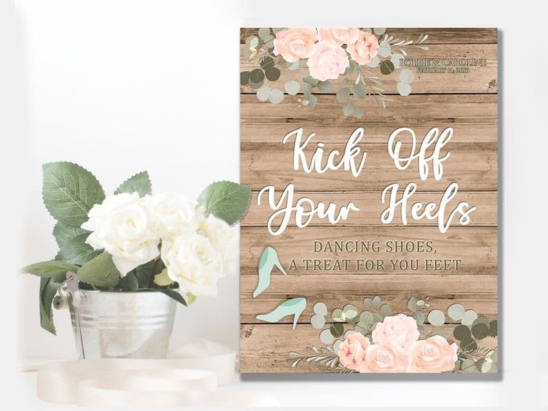 Wedding Dancing shoes Flip Flops  -  Extra Large  Metal Wall Sign