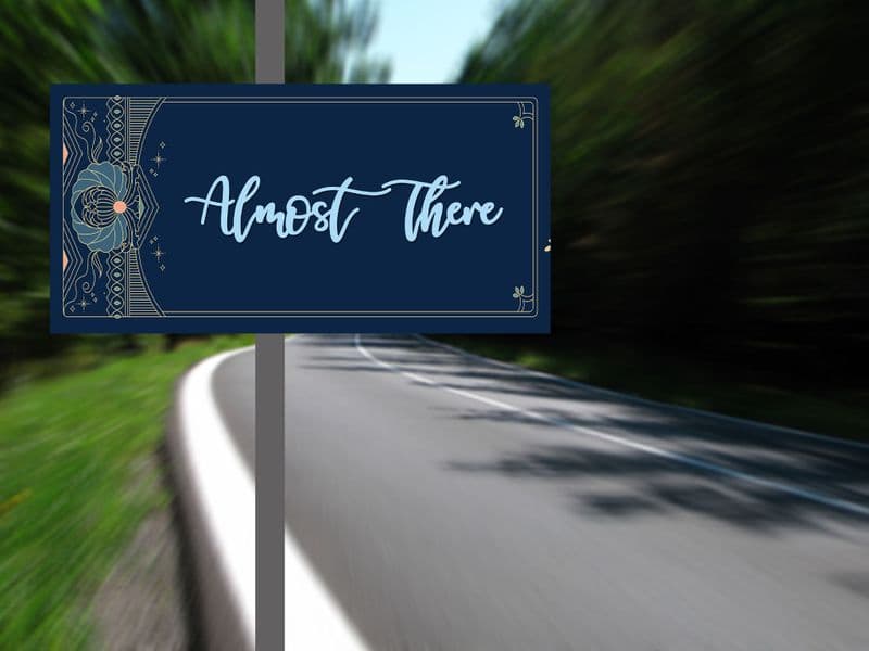 Wedding  Direction Near Almost There  Art Deco -  Metal Wall Sign