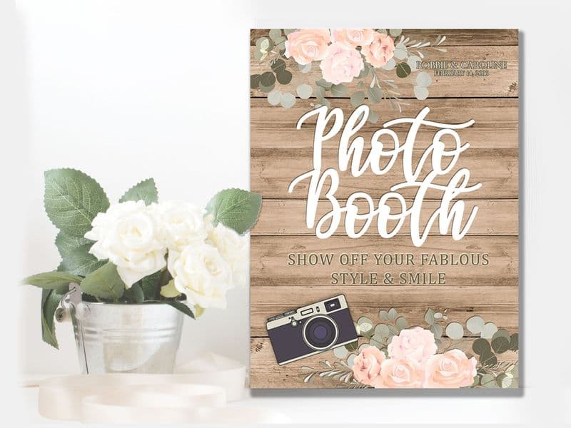 Wedding Photo Booth - Metal Wall Sign